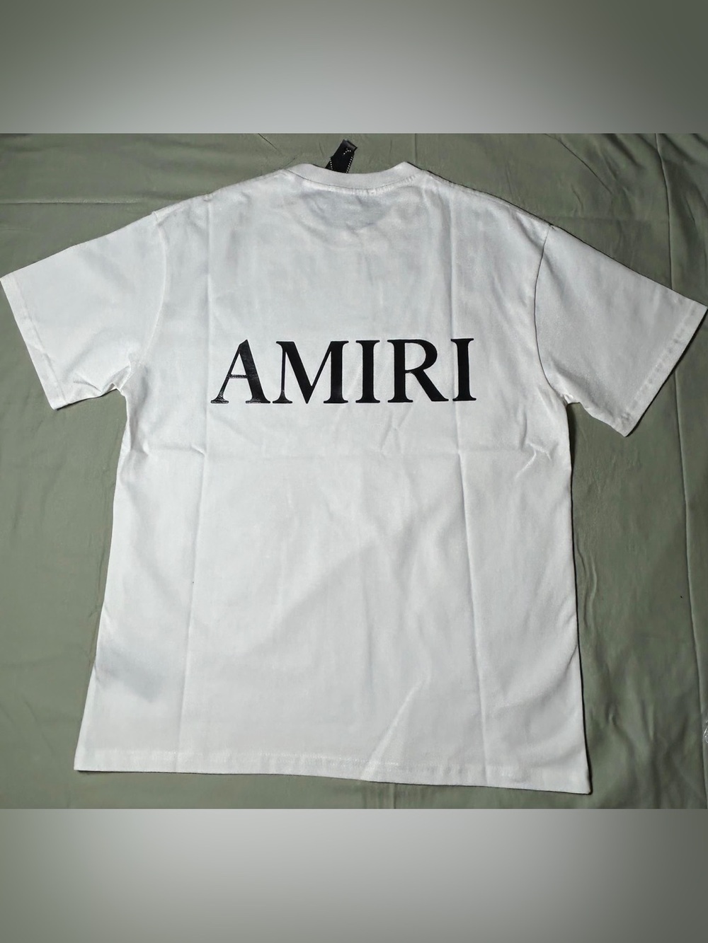 AMIRI White T-Shirt with Black Back Logo - Picture 2 of 5